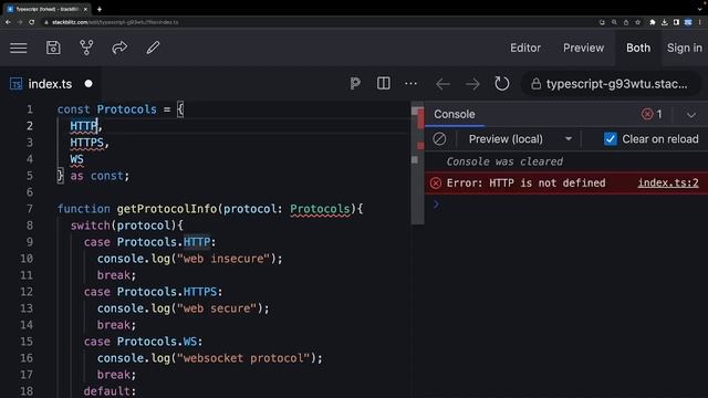 TypeScript Enums смотреть онлайн