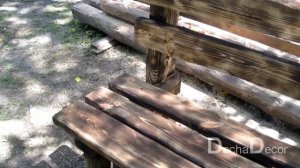 Скамейка из бревен своими руками