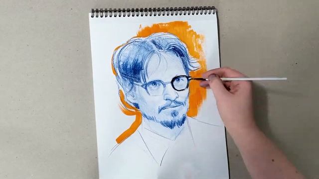 Рисуем Джонни Деппа цветными карандашами ? смотреть онлайн