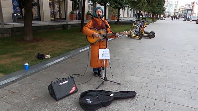 Егор Натс - Соврал. Cover. Кавер. Живое выступление на Кузнецком мосту в Москве. Music. WorldSun смотреть онлайн