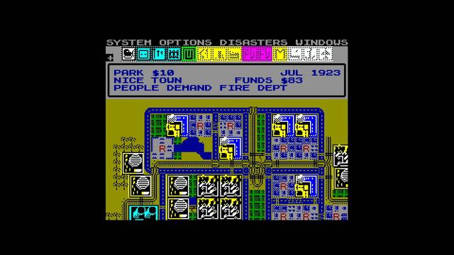 Playing SimCity on ZX Spectrum +3e (+3 disk game version), part 1 of 2 смотреть онлайн