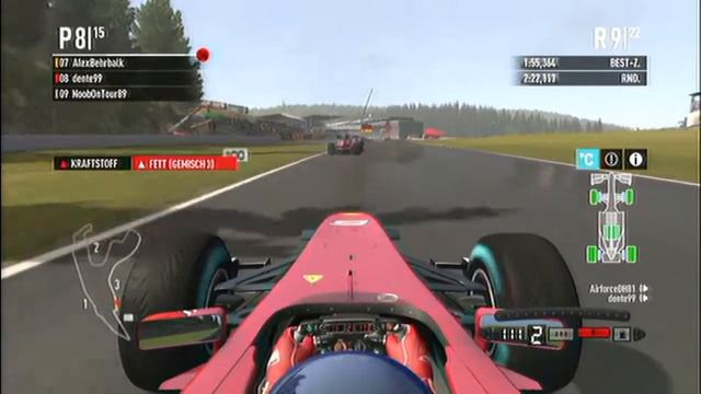 F1 2011 PS3 F1 Onlineliga Testrennen Spa 29.05.2012 смотреть онлайн