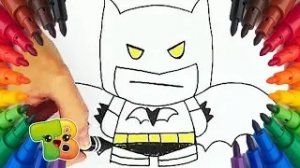 Рисовашка как нарисовать супер героя How to draw Spiderman and Batman АВС Учим цвета