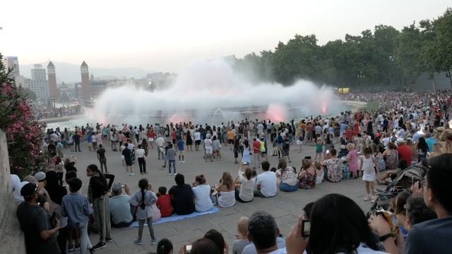 Magic Fountain In Montjuic Park, Barcelona.