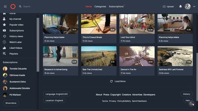 Video Sharing Platform UI Concept смотреть онлайн