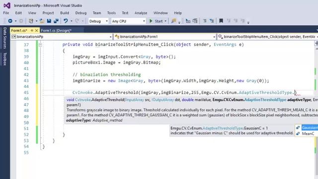 Emgu CV #7: Adaptive Thresholding : Image binarization using Adaptive Thresholding смотреть онлайн