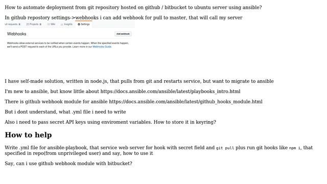DevOps & SysAdmins: ansible git autodeploy by webhooks смотреть онлайн