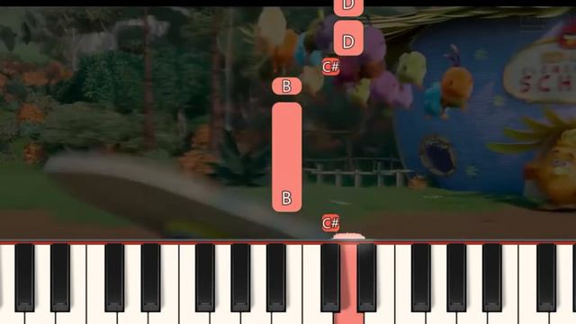 Angry Birds Theme | VERY EASY Piano Tutorial смотреть онлайн