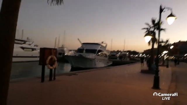 Набережная, бухта и яхты⛵ Море, Марина, Хургада, Египет смотреть онлайн