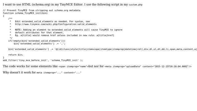 Wordpress: Use schema.org HTML in TinyMCE Editor смотреть онлайн