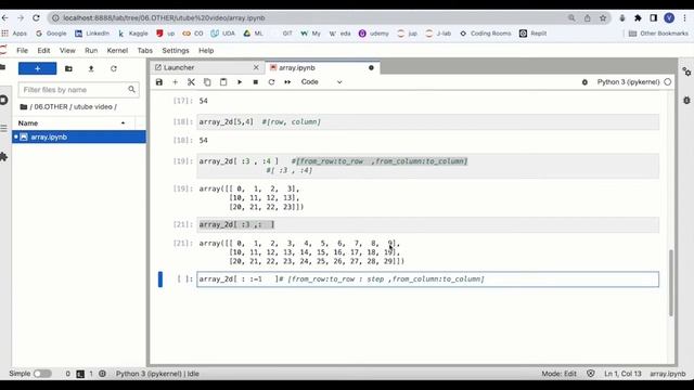 Numpy Array || 1D,2D,3D|| Indexing Slicing смотреть онлайн