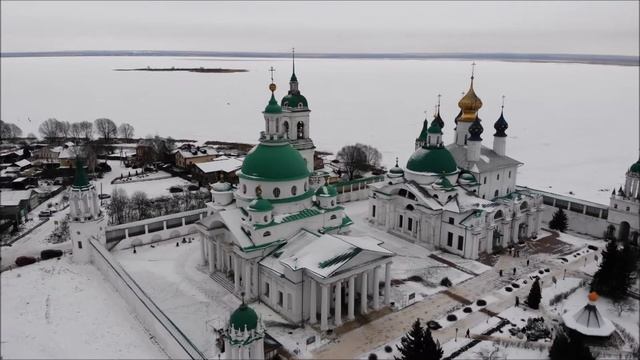 Ростов Великий с высоты коптера Спасо-Яковлевский монастырь. Экспедиция Кострома 2020 autokraeved.r смотреть онлайн