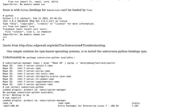 DevOps & SysAdmins: Unsupported version control system "svn": No module named svn смотреть онлайн
