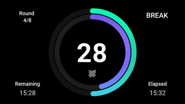 Boxing Timer / 8 Rounds (Fight 3 min x 1 min Break)