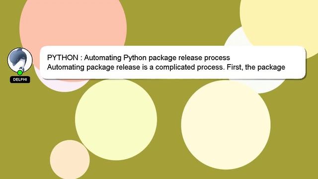 PYTHON : Automating Python package release process смотреть онлайн