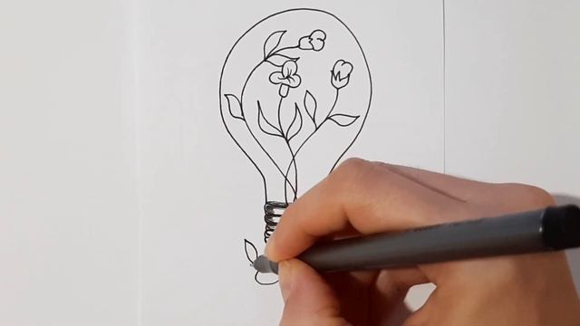 Как нарисовать интересный рисунок лампочку, видео релакс смотреть онлайн