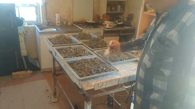 Заливка цветной тротуарной плитки часть 2