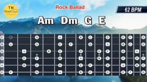 A Minor Rock Ballad Backing Track | Am Dm G E | TN Backing Track