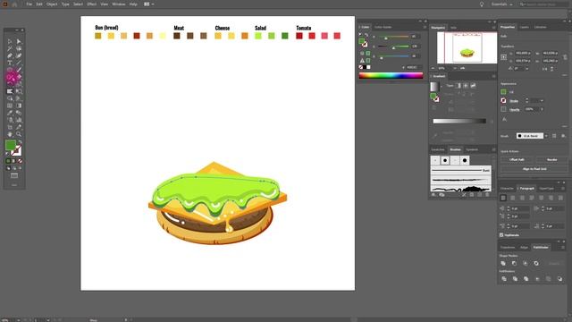 HAMBURGER | ADOBE ILLUSTRATOR TUTORIAL FOR BEGINNERS смотреть онлайн
