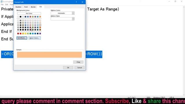 How to highlight row and column when selecting a cell in excel.Row and column को कैसे highlight करे смотреть онлайн