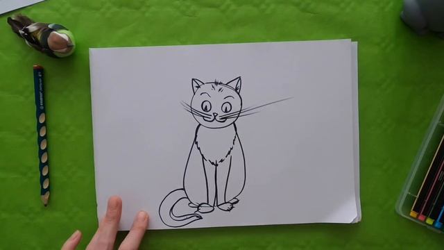 Рисуем кошку смотреть онлайн