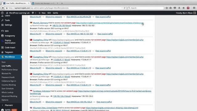 Block Hacker IPs With The WordFence WordPress Plugin - WordPress Security | WP Learning Lab смотреть онлайн