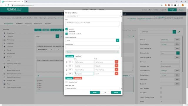 NPS Survey with SurveyJS Creator (modal editor view) смотреть онлайн
