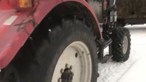 Повез сено кормить коз!Выгрузка сена МТЗ 921.3!увидели это чудо-юдо!