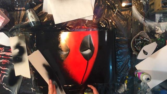 ? Deadpool painting spray paint art by Nicolay Homenko ? смотреть онлайн