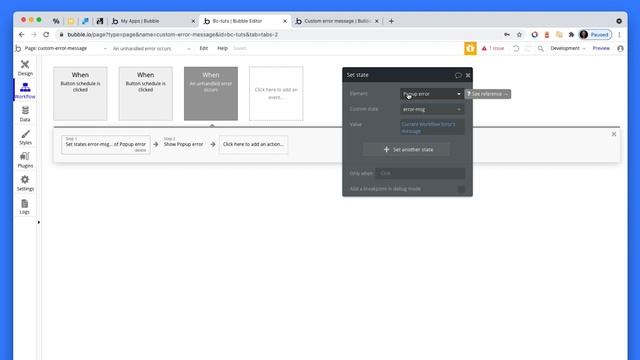 Custom Error Messages | Bubble.io Tutorial смотреть онлайн