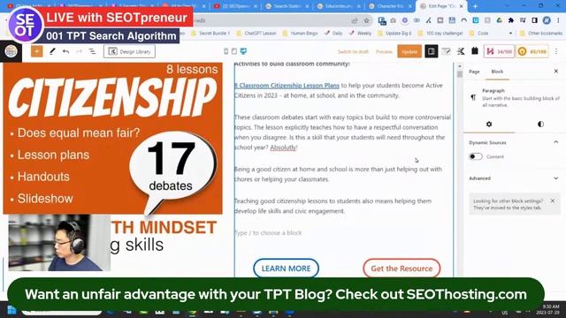 How to Make Money using a TPT Blog - WordPress Q&A Help Desk Livestream - Episode 3 смотреть онлайн
