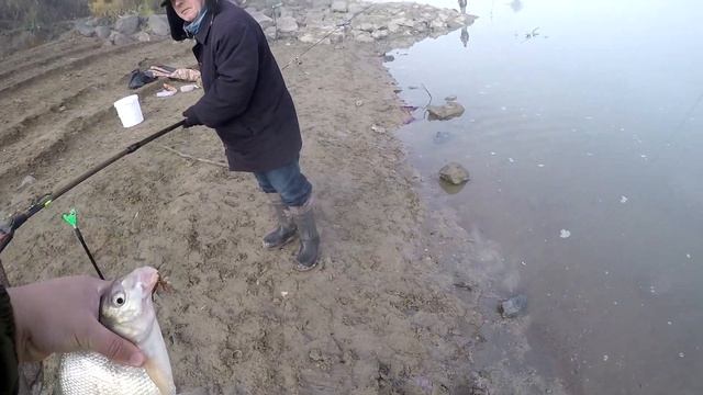 НА УЛИЦЕ МИНУС! А ЛЕЩ ЗАГИБАЕТ УДИЛИЩЕ!!! #Рыбалка на Осеннего Леща смотреть онлайн