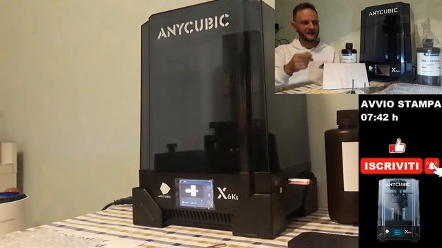 Anycubic Photon X 6Ks First Print - Unboxing Tutorial ITA