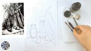 ИЗО 6 класс Натюрморт в графике. #натюрморт #graphics #stilllife #рисуемсалексеемникулиным