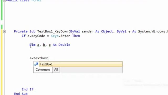 Visual basic.net: sum of two textbox values into third textbox in vb.net using keydown event смотреть онлайн