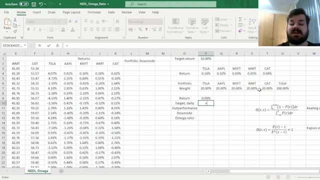 Omega ratio explained: risk-adjusted performance evaluation (Excel) смотреть онлайн