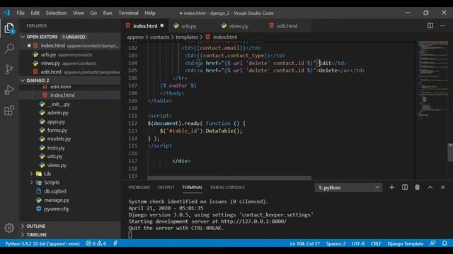 Python Django CRUD | Edit Record in Django | Edit data Form in Django | Django Edit data Tutorial смотреть онлайн
