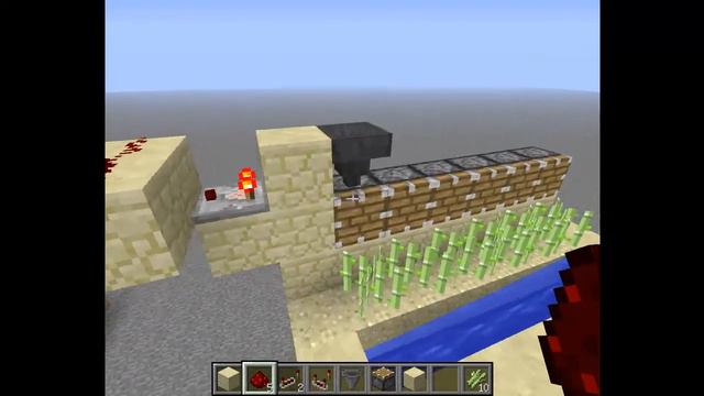 MINECRAFT Механизмы Автоматическая ферма тростника смотреть онлайн