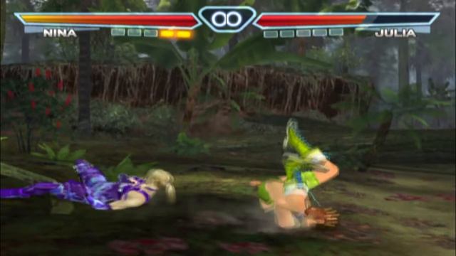 Tekken 4 Nina Purple Assassin VS Julia Green Lara Croft 5 Rounds Stage Jungle смотреть онлайн