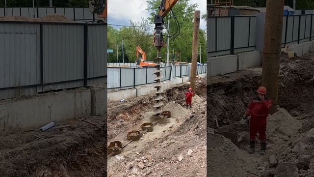 Буровые работы по устройству шпунта ограждения котлована смотреть онлайн