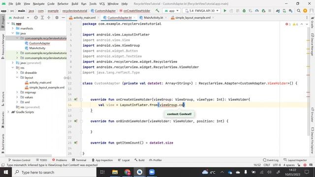 Kotlin RecyclerView Part 2 Custom Adapter смотреть онлайн