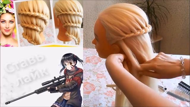 ⭐Спиральная коса ⭐Прическа на длинные волосы смотреть онлайн