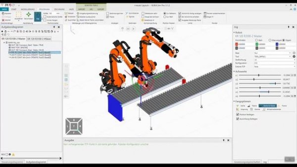 KUKA SimPro Roboteam - Synchronous Robot Motion2