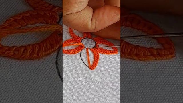 Beautiful flower hand embroidery tutorial/Needle point/Bordado fentacia, basic needle work #short смотреть онлайн