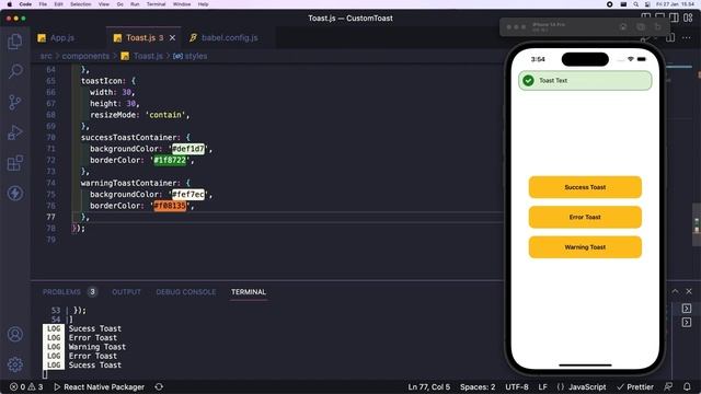 React Native Custom Swipeable Toast From Scratch смотреть онлайн