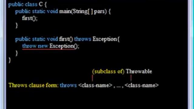 Exception 9. The throws clause смотреть онлайн