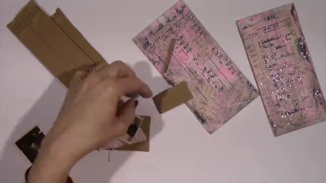 Cardboard Art Tags W/ Ledger Pages & Ledger Stencil
