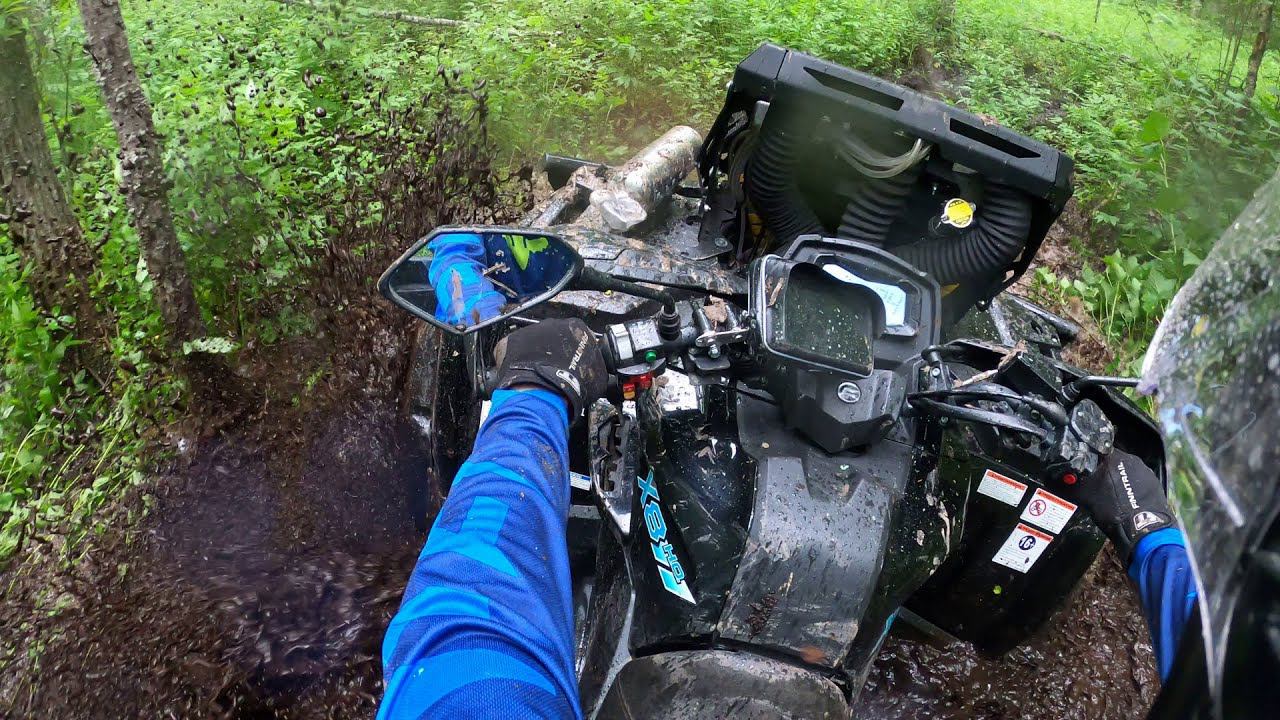Много воды. Покатушка на квадроциклах CFMOTO Cforce 800, BRP Renegade Xmr.