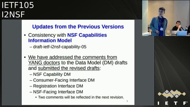 IETF105-I2NSF-20190725-1000 смотреть онлайн