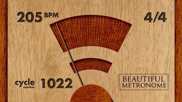 205 BPM 4/4 Wood Metronome HD смотреть онлайн